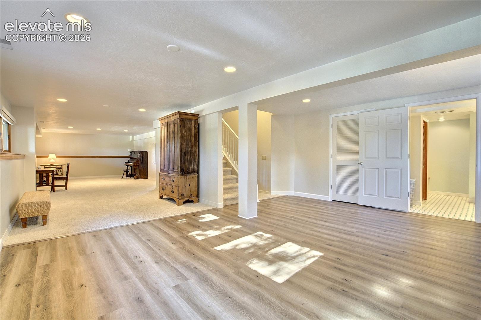 Expansive finished spaces give the lower level flexibility for entertaining, hobbies + multigenerational living.