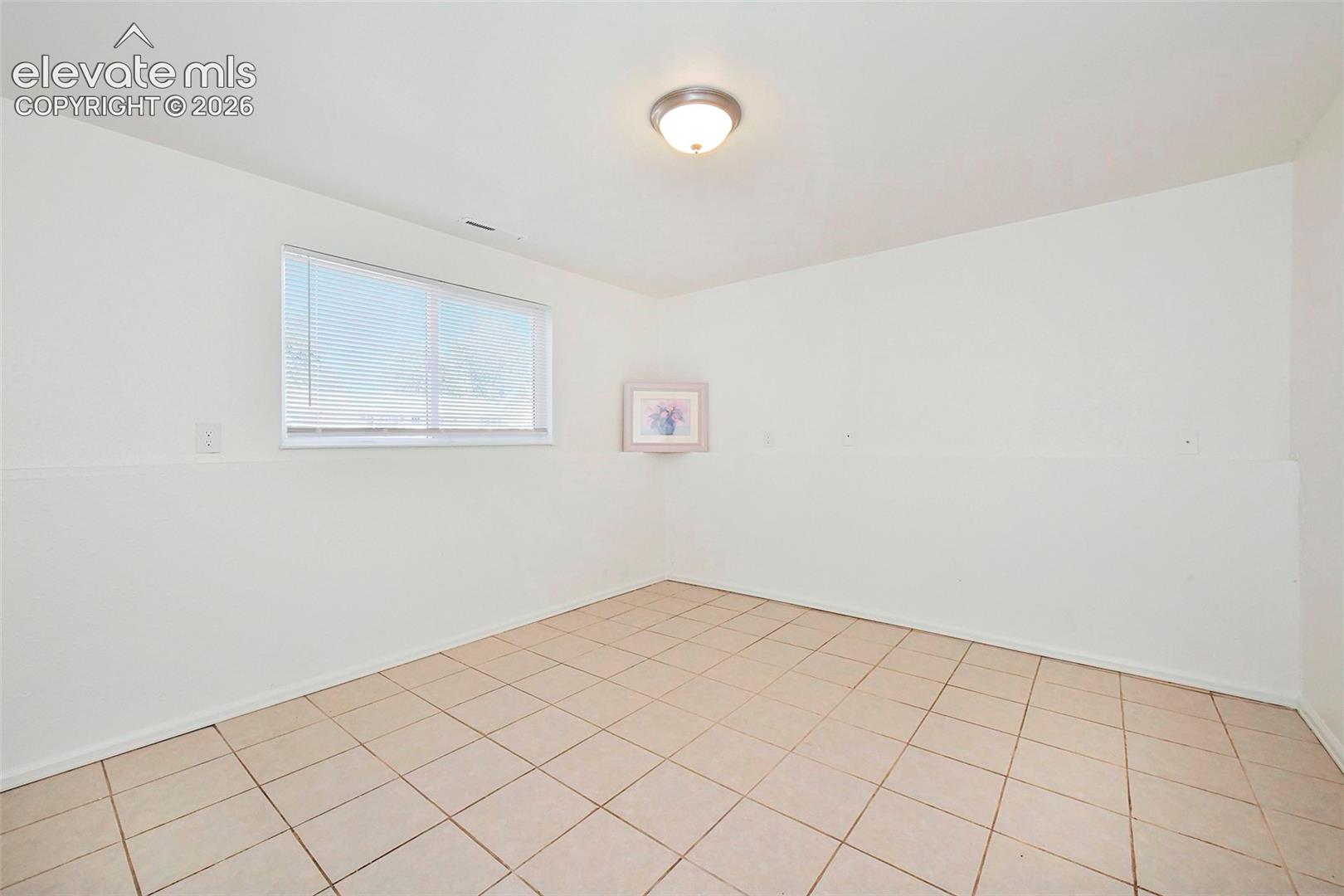 Front facing basement bedroom