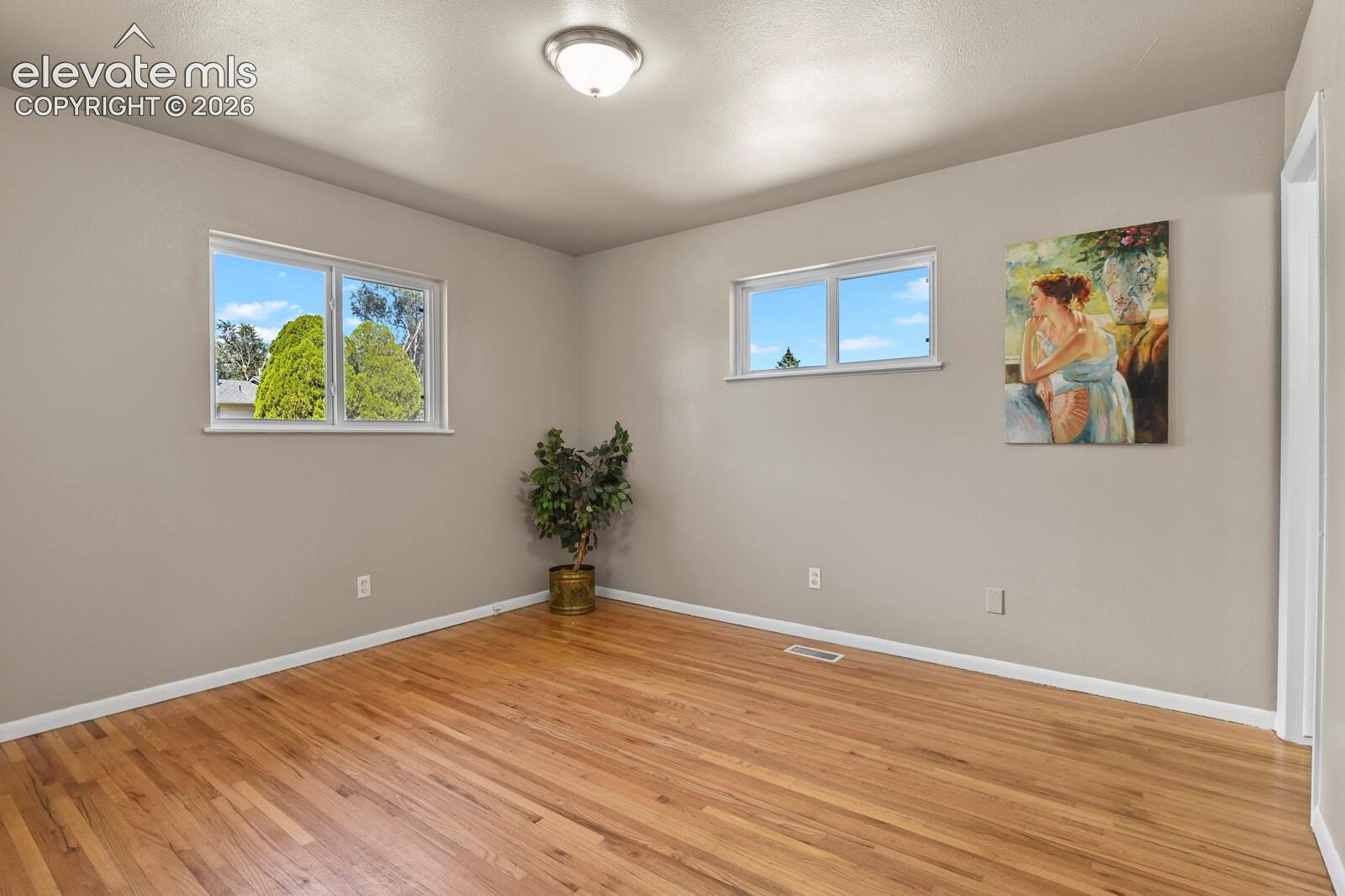 with hardwood flooring