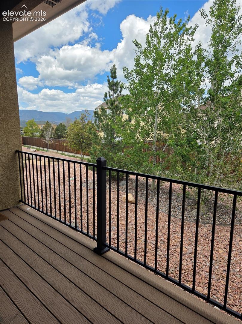 Northwest patio off living room. Electrical outlets .