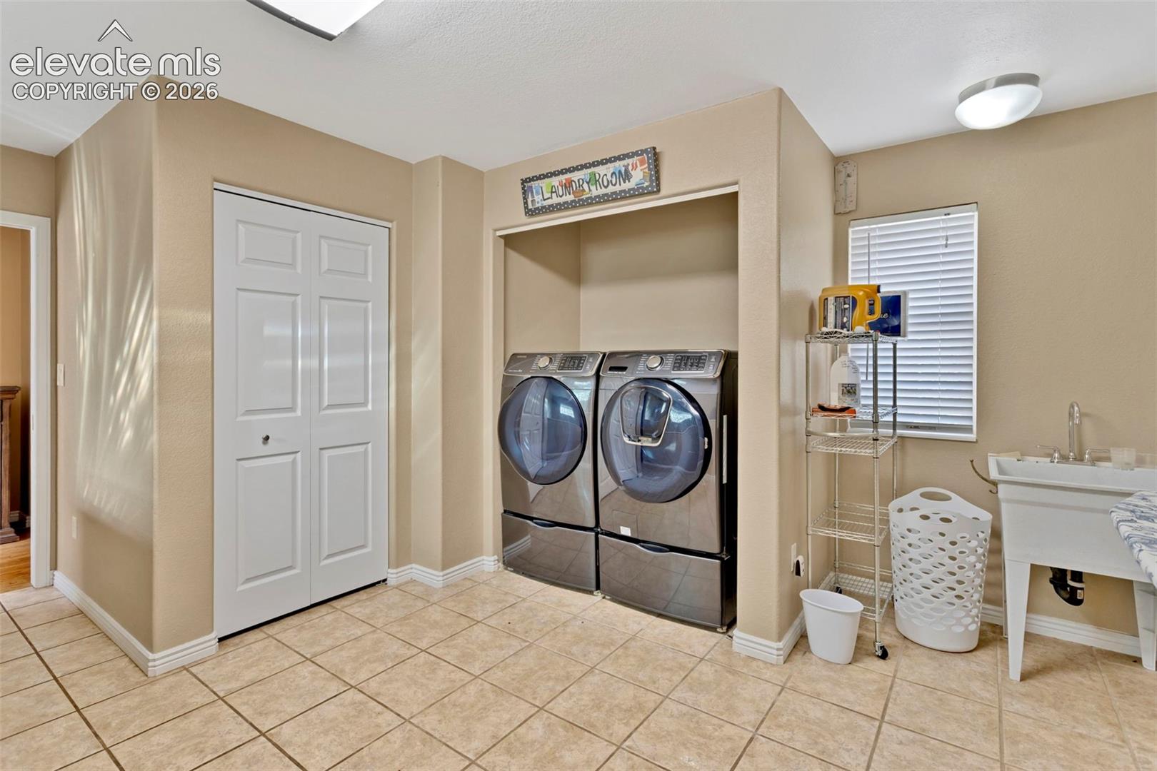 Pleasant laundry area
