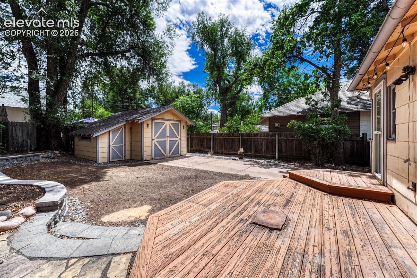 Large deck for entertaining