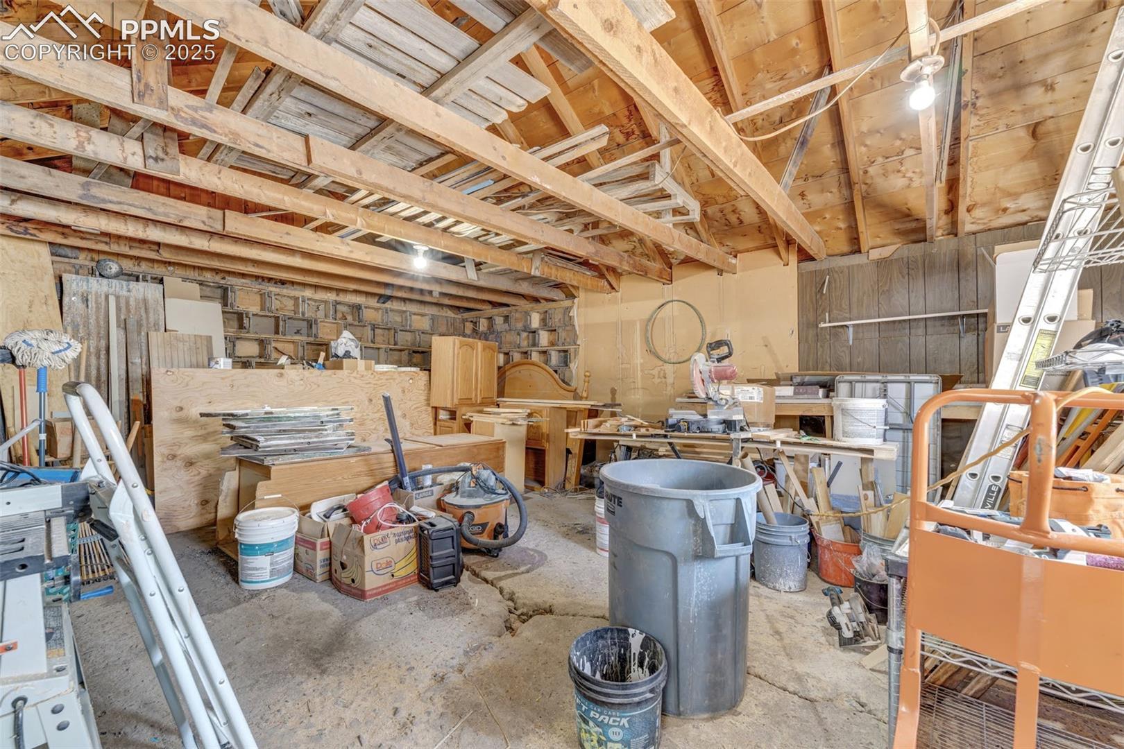 Detached 2 Car Garage with plenty of room for a workshop