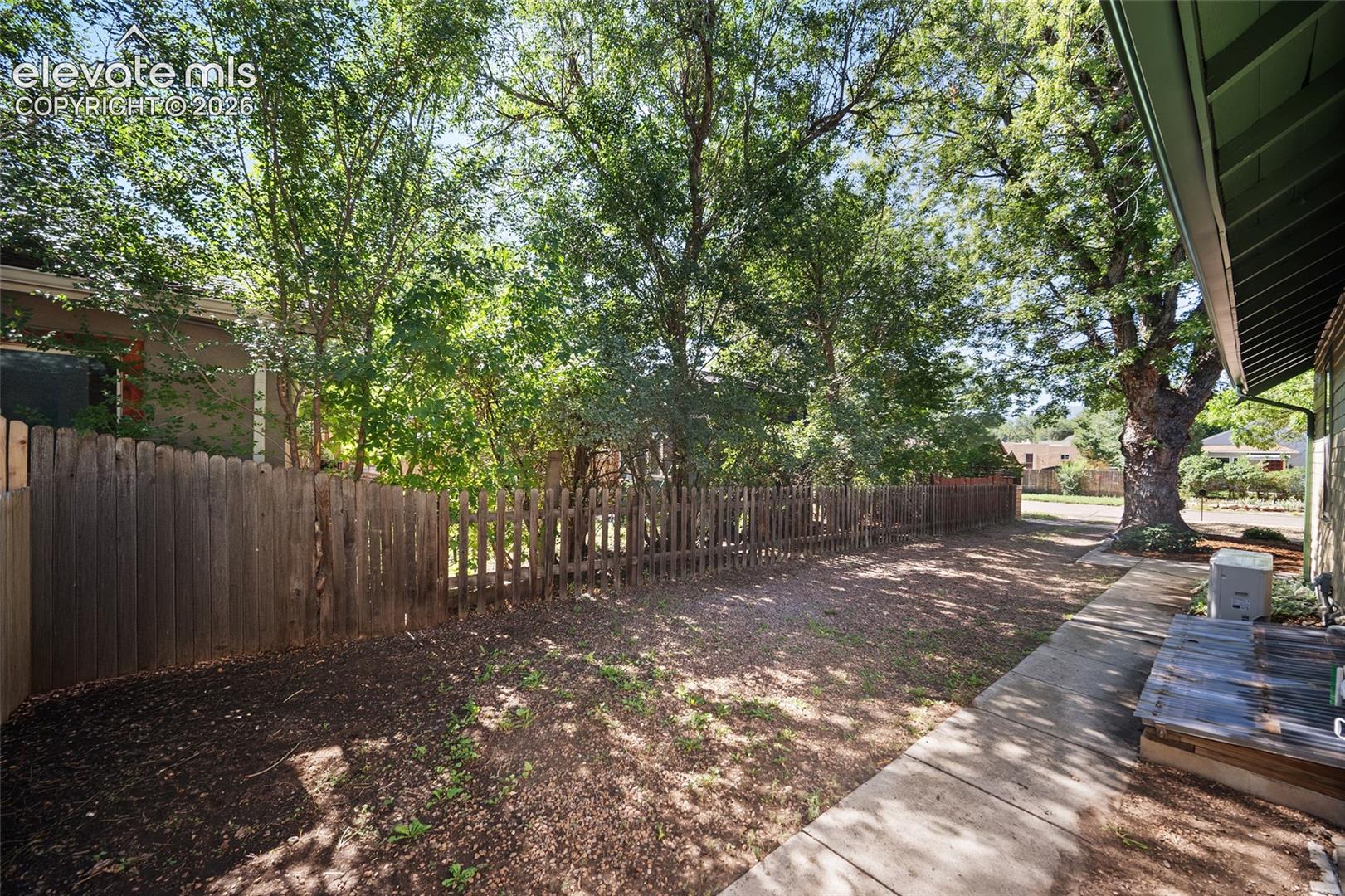 Side yard for additional parking