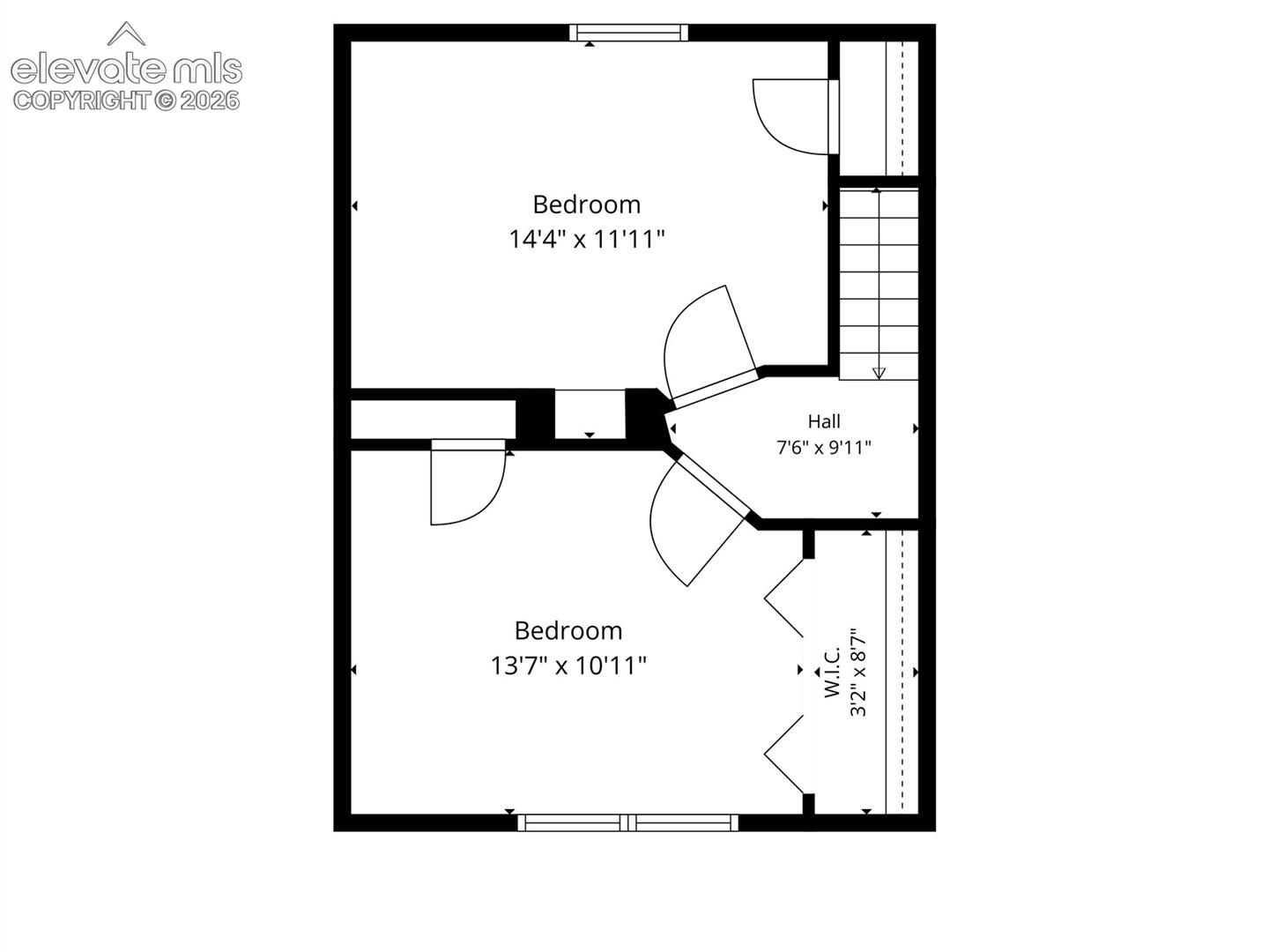Two Secondary Bedrooms Upstairs