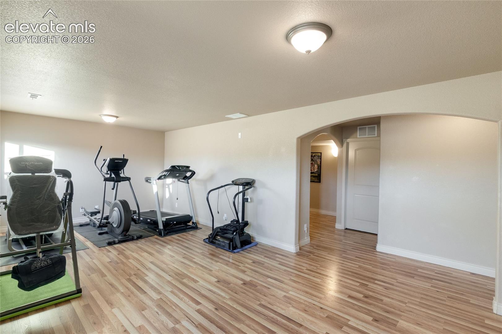 Basement Family Room with new LVP flooring