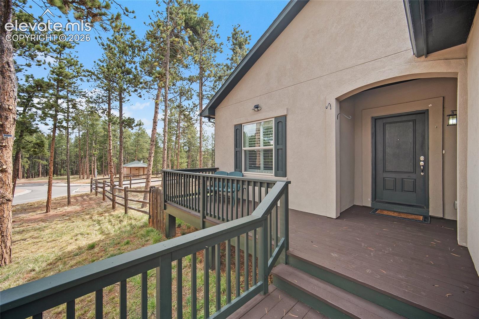 Deck off the home – enjoy mountain mornings