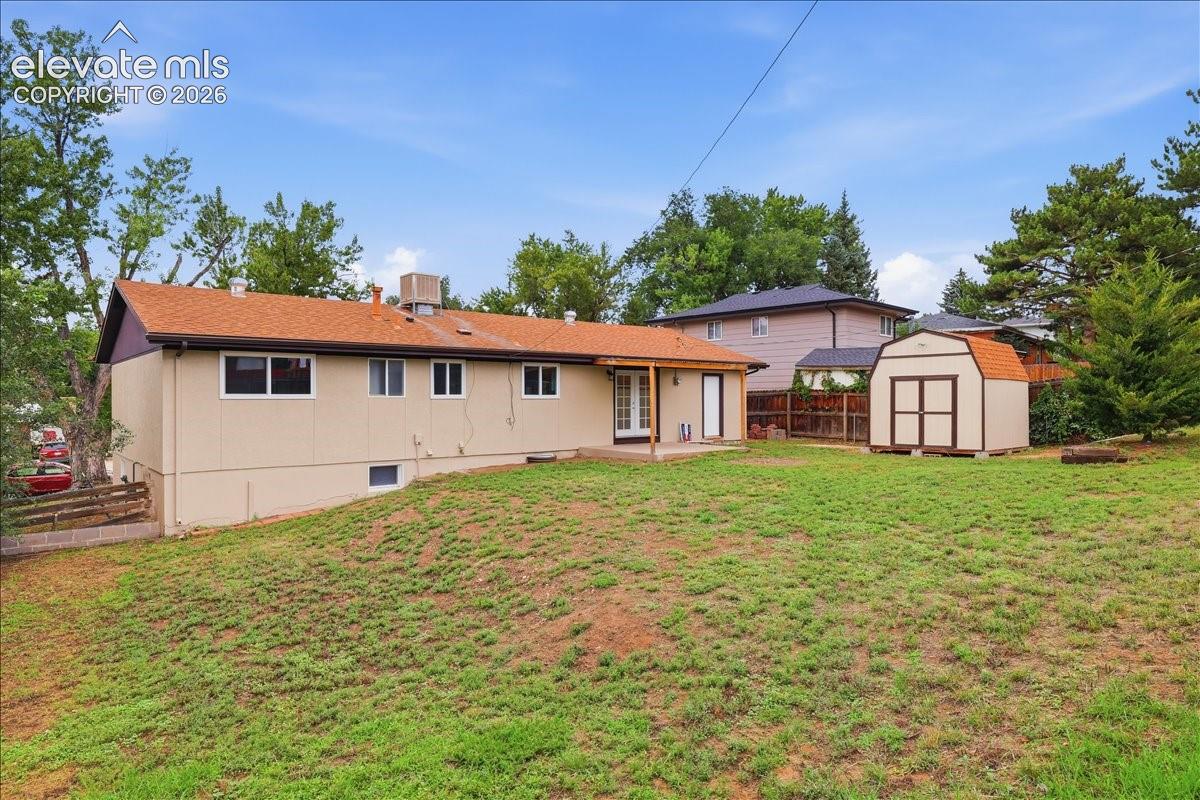Large shed included.