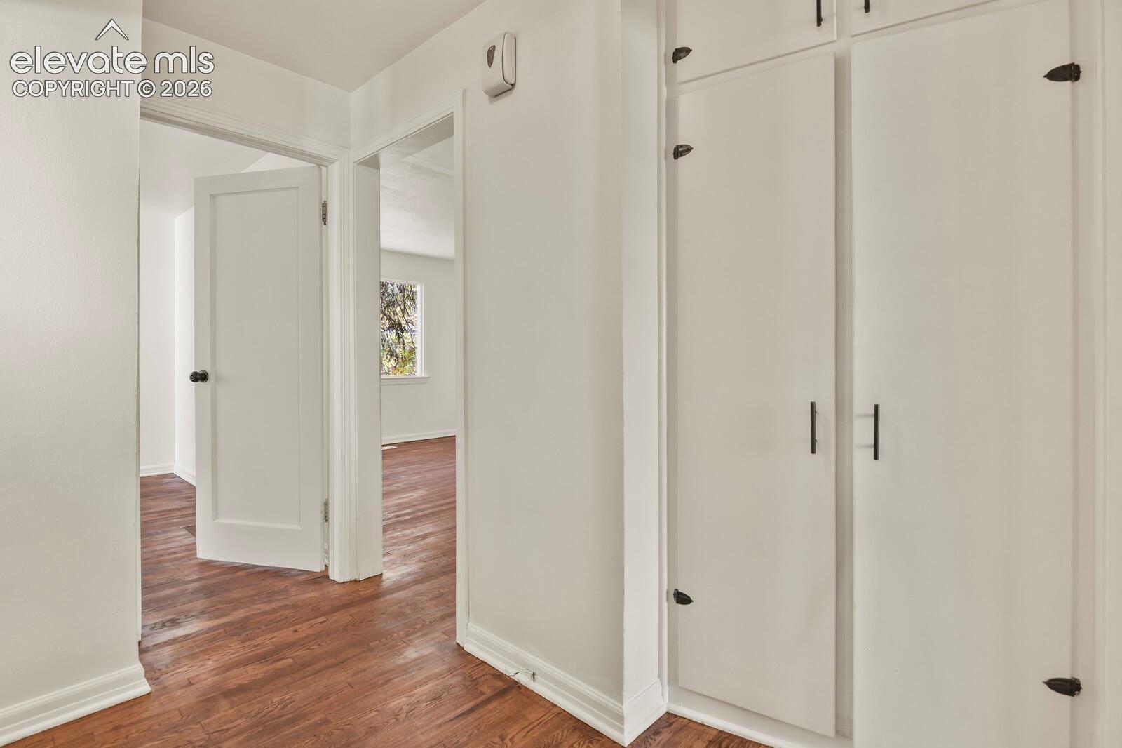 Wood floors, original built-ins