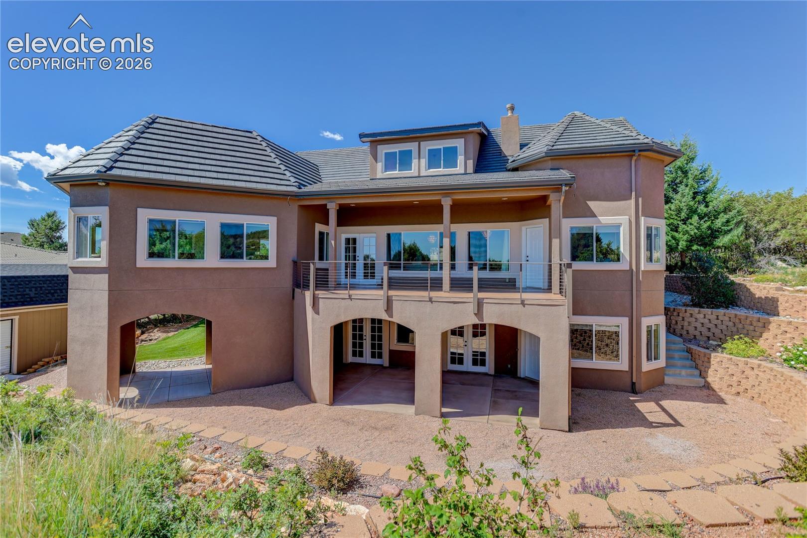 Multiple outdoor living spaces