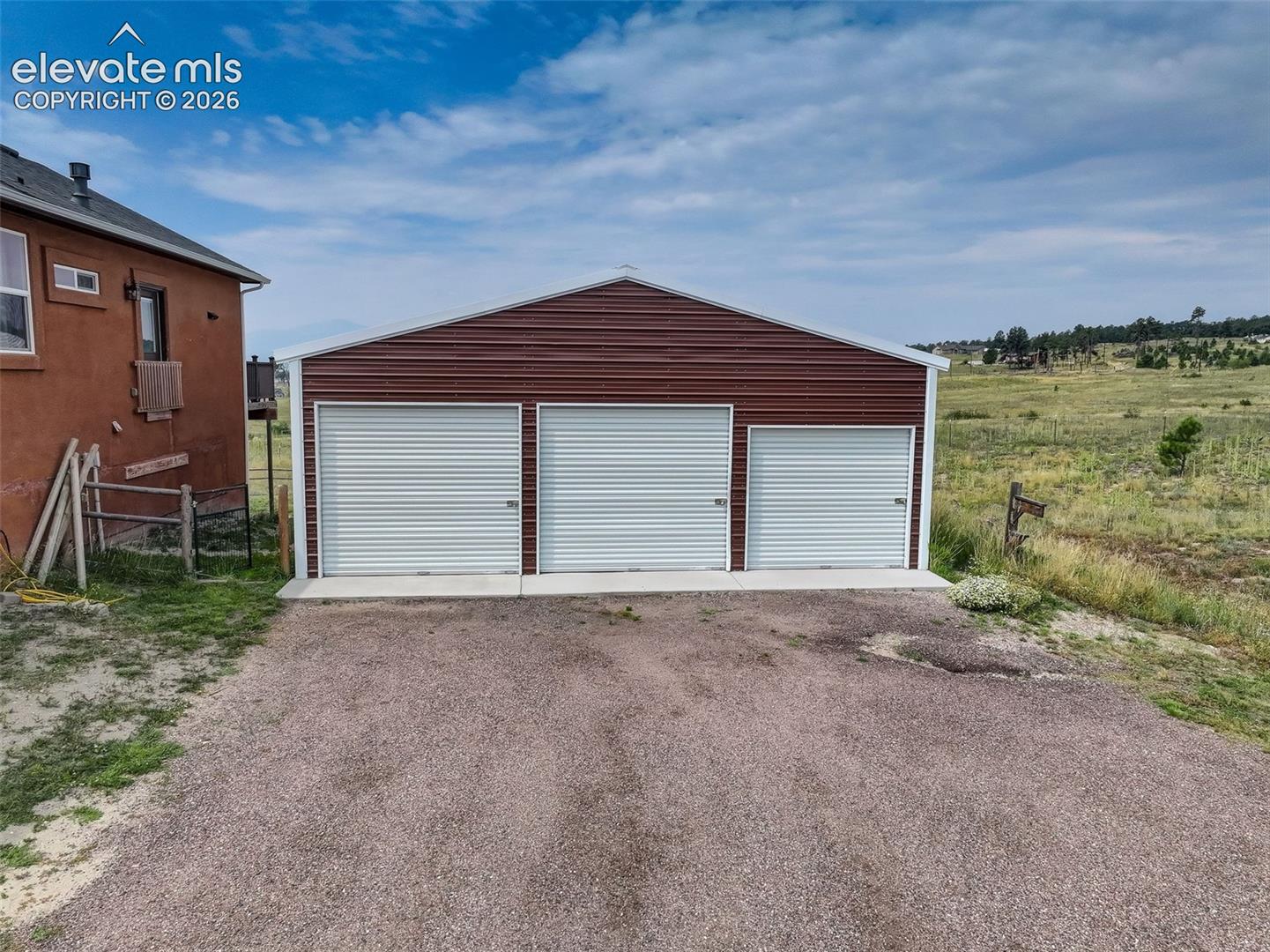 Three bay garage.