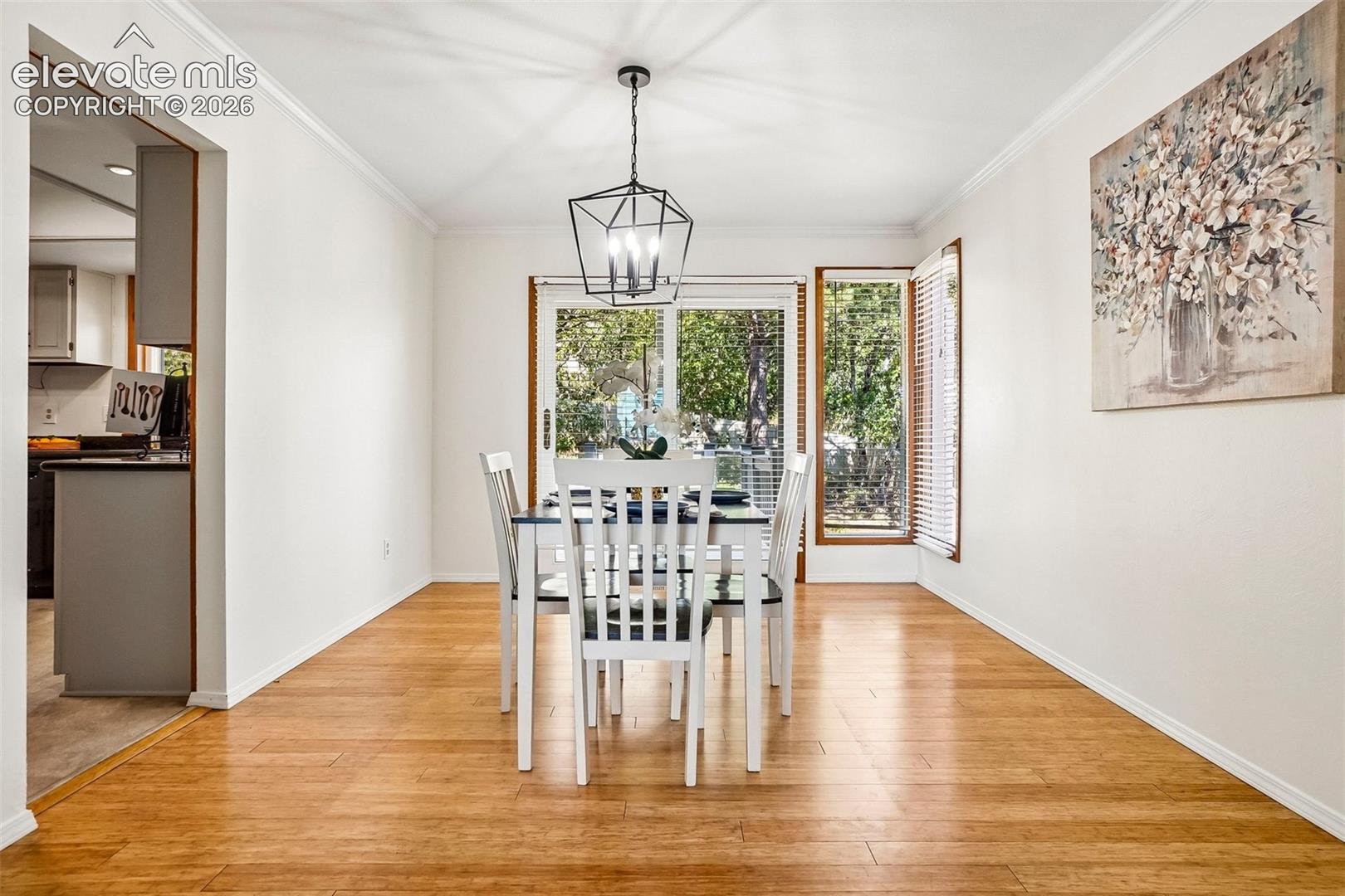 Formal dining area includes walkout to huge rear deck! 