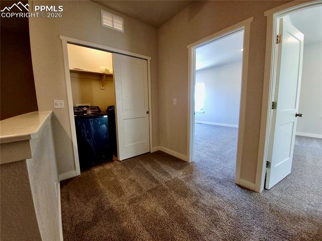 Laundry is conveniently upstairs with appliances included!