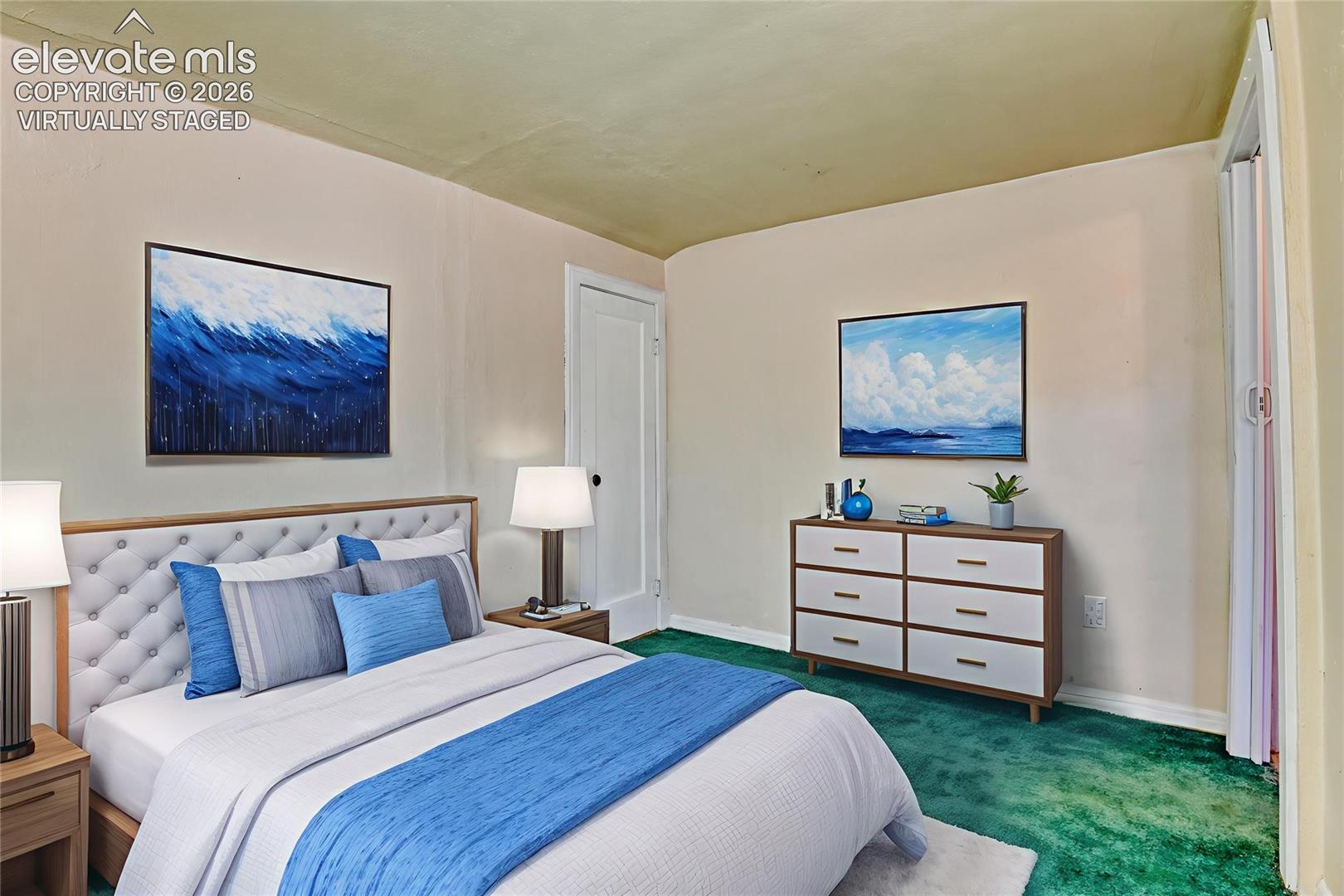 Virtually Staged 2nd bedroom 