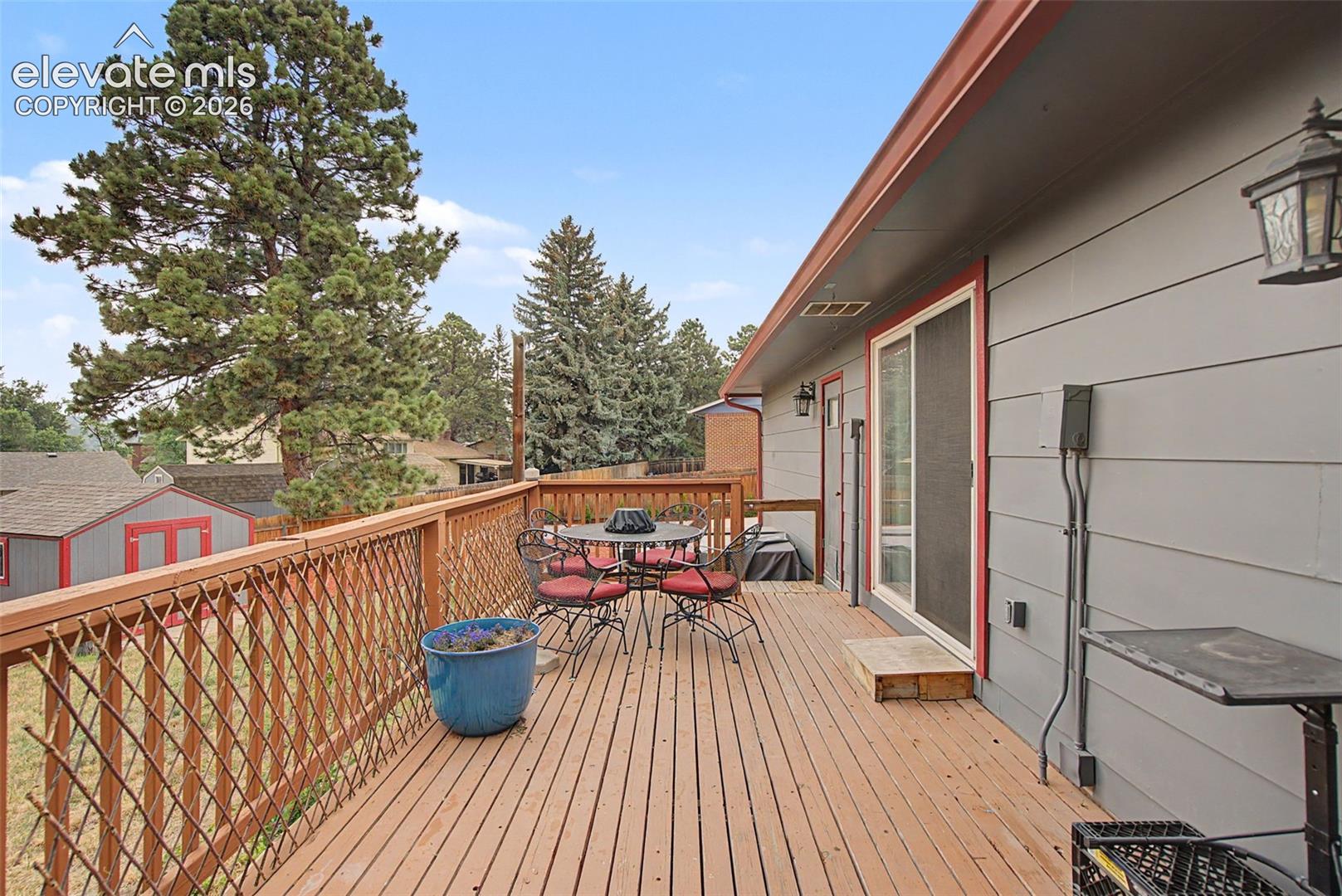 Deck Overlooking Mature Landscaping