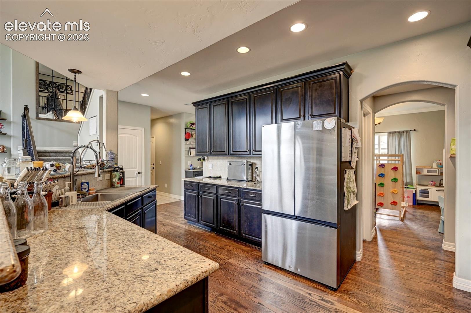 Kitchen, looking toward the formal dining room