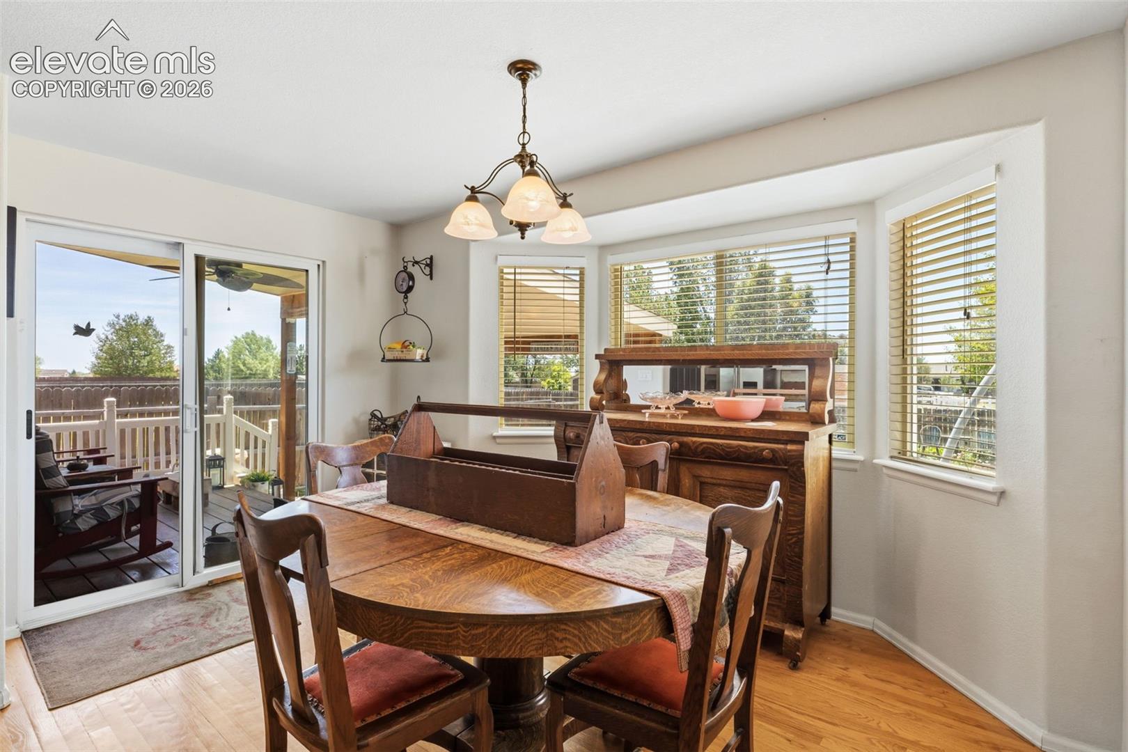 Sunny Eating Area with Walkout to the Covered Patio