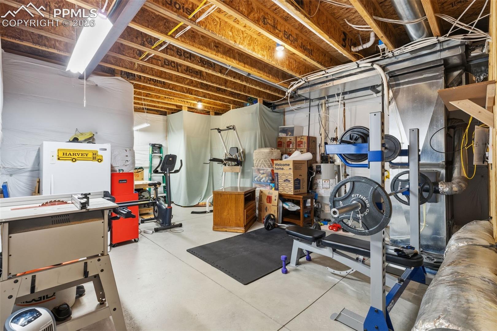 Lots of space for storage, exercise equipment