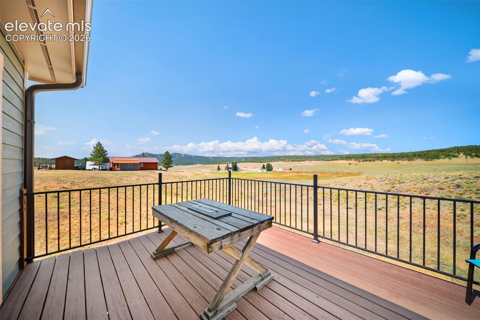 Expansive valley and mountain views from the rear deck.