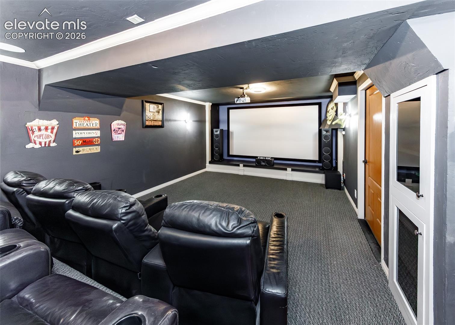 Newly installed very large theater screen/tv