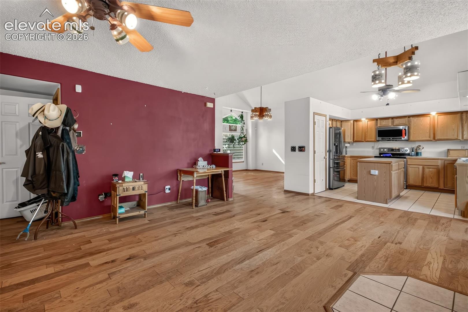 View of Living room and Kitchen from Family room