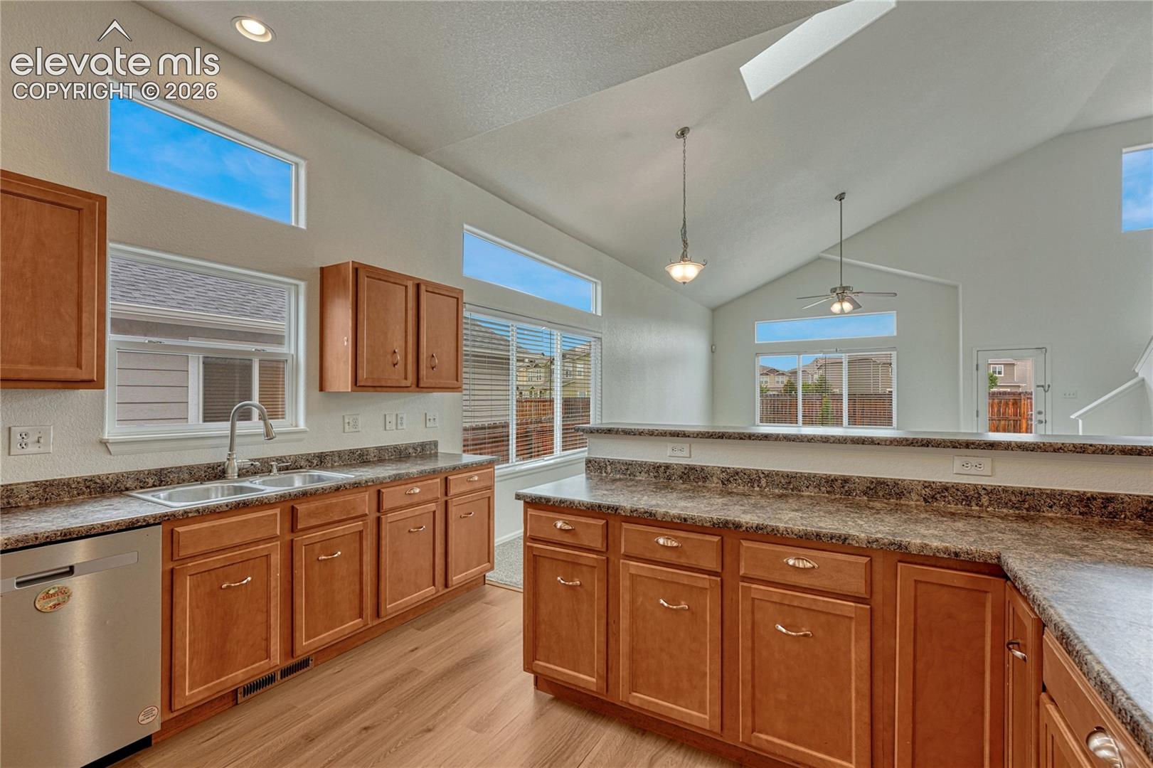 ...and ample counter space with the L-shaped island.
