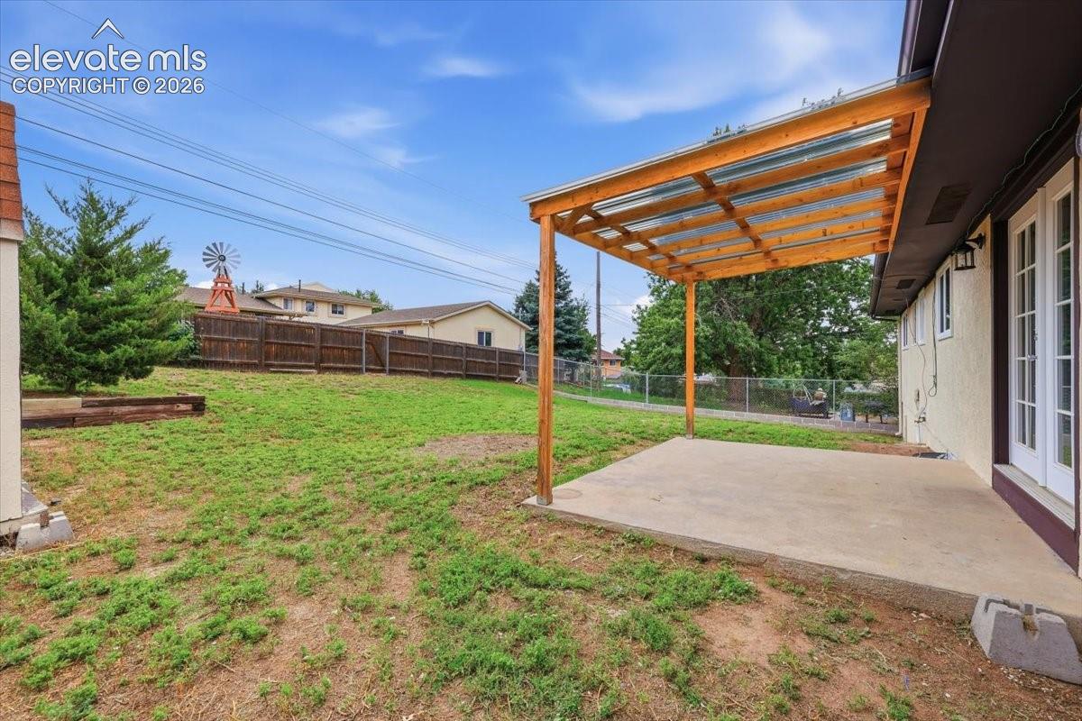 Covered back porch.