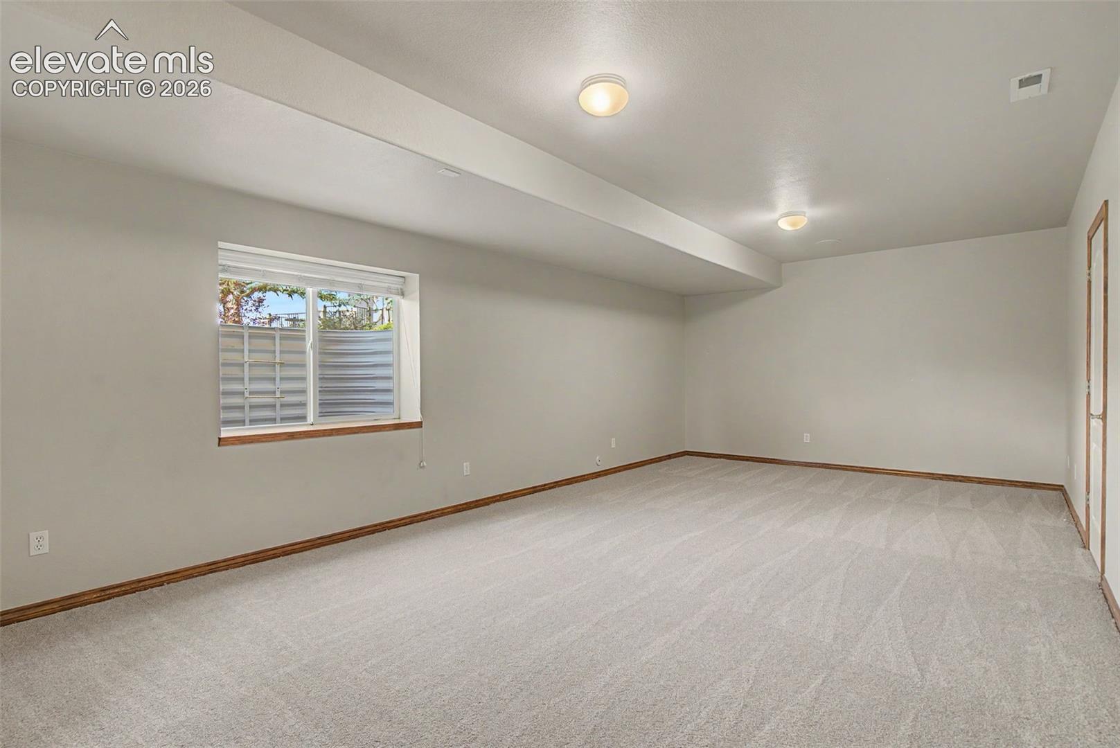 Can be bedroom, rec room, hobby room, etc. has unfinished area that can be a closet, work-out room