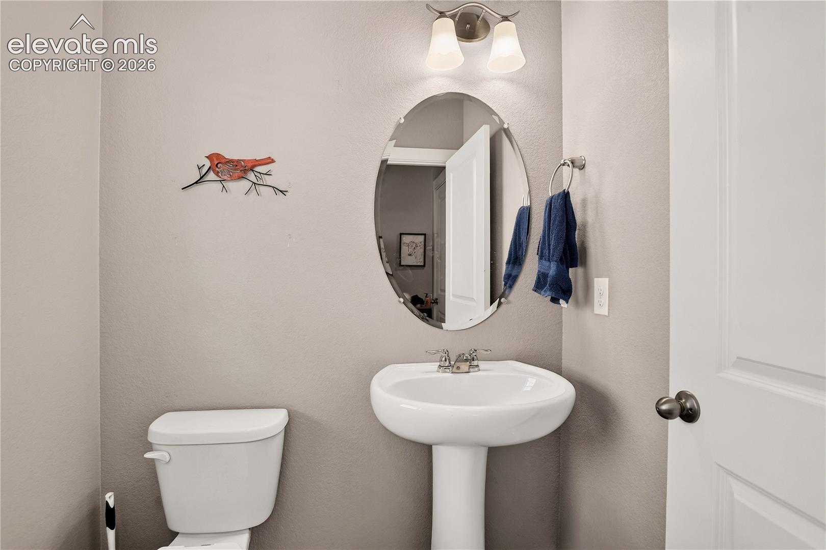 Main level powder room