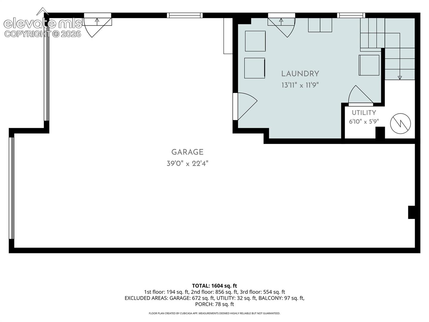 Basement and garage floorplan