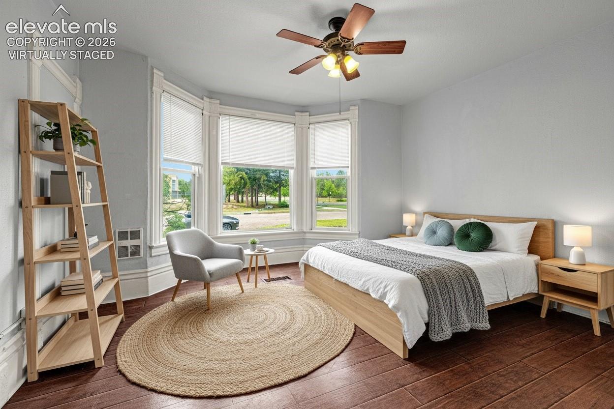 main level bedroom, virtually staged