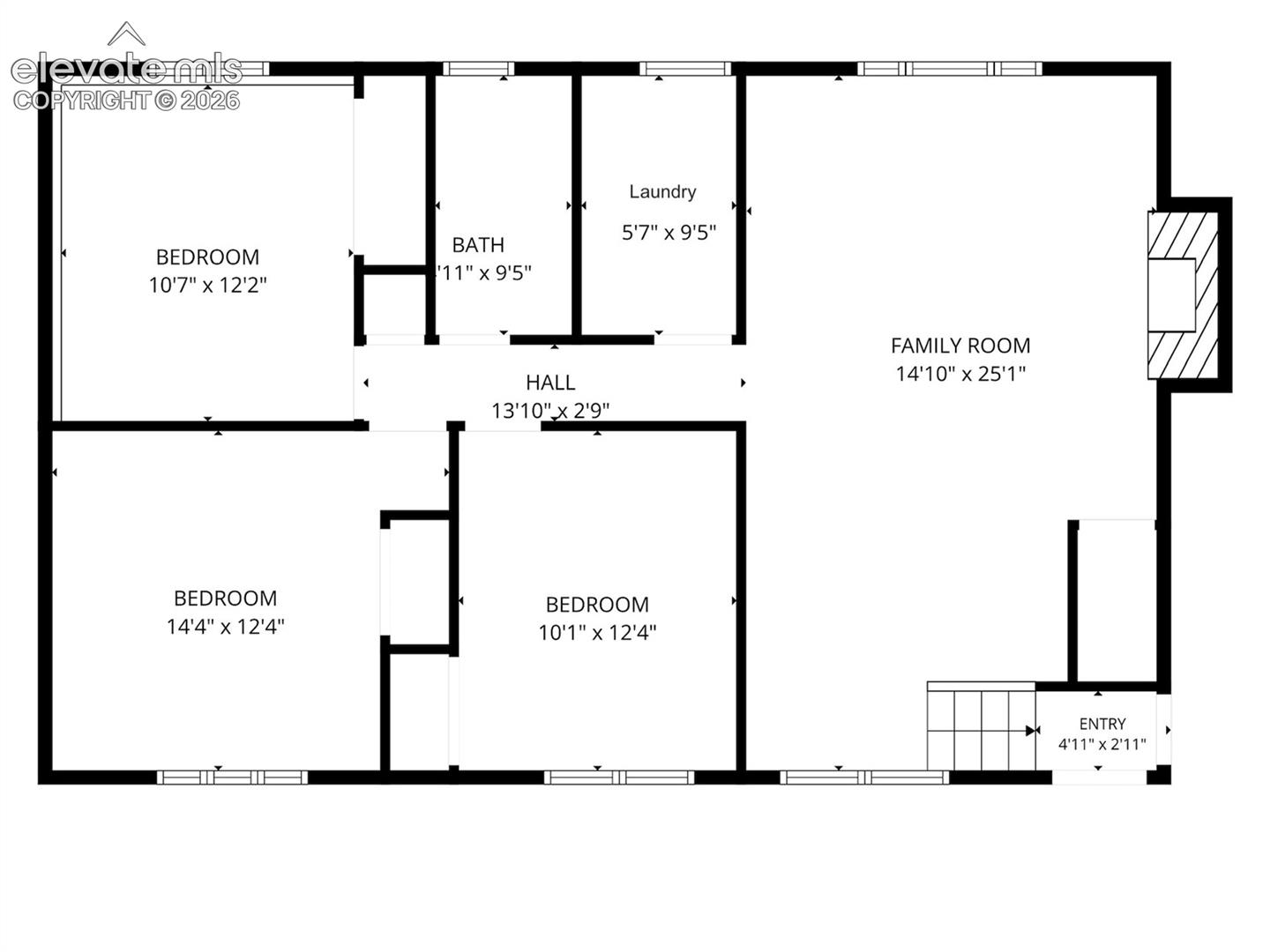 Lower level floor plan