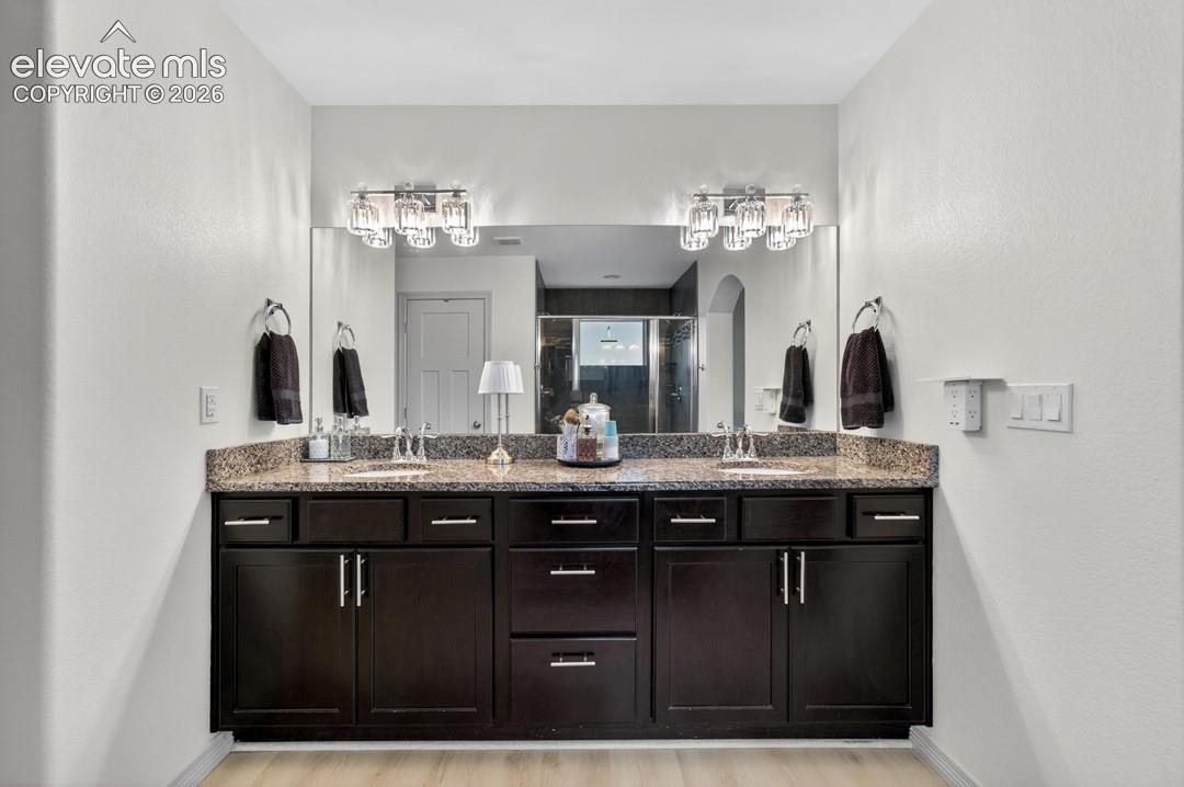 Granite, double vanity