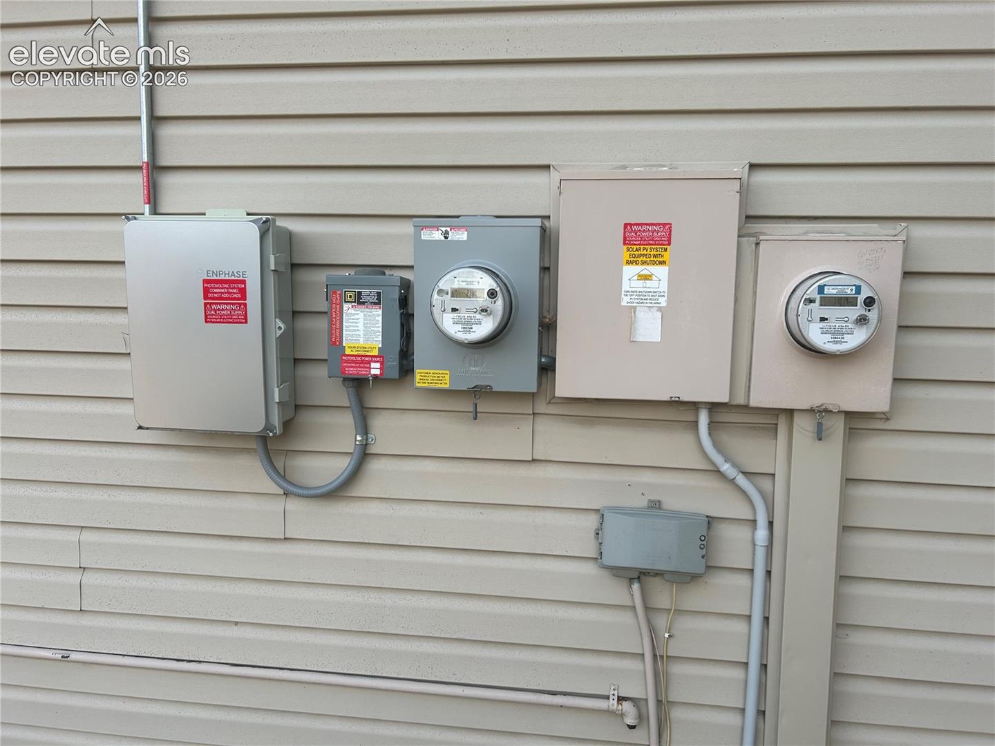 Back yard on house all the utilities