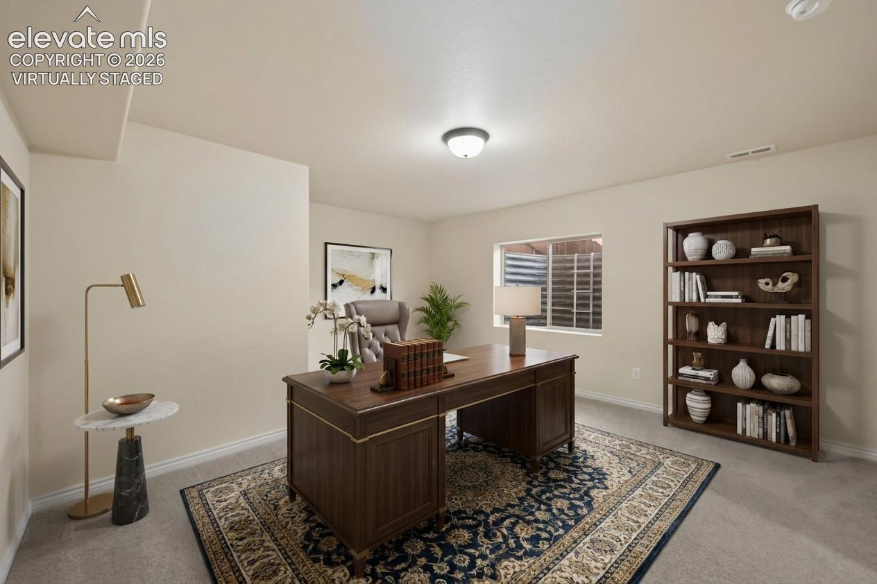 Virtually staged - Bed 4 staged as office