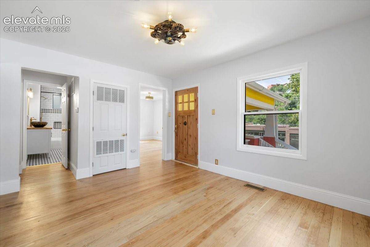 Living area overlooks Ruxton Ave.