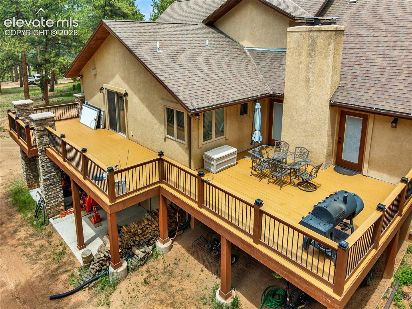 2 deck spaces on the south side of the home