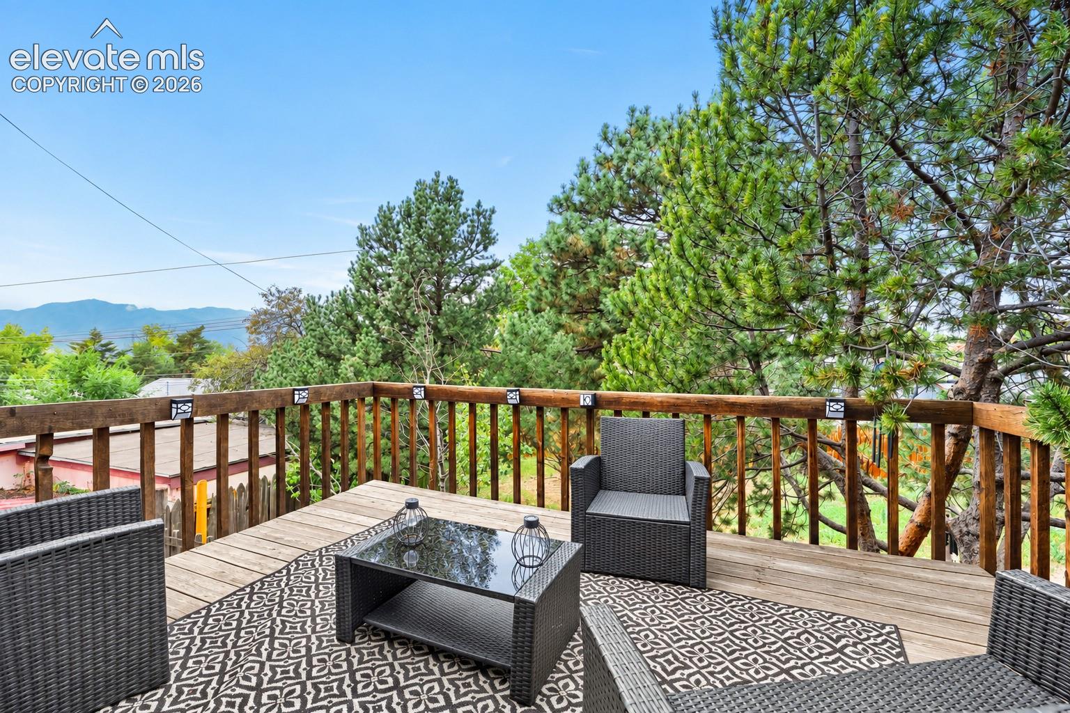 Private deck off the primary