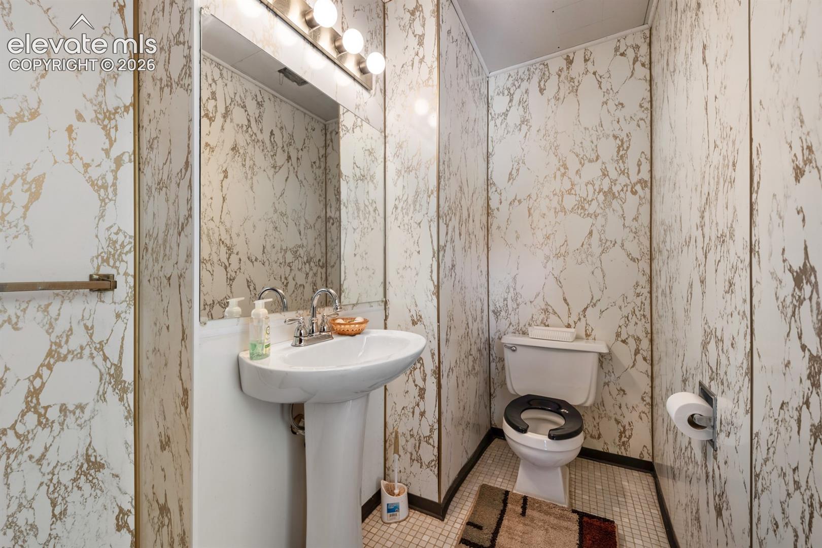 Bathroom off the office space