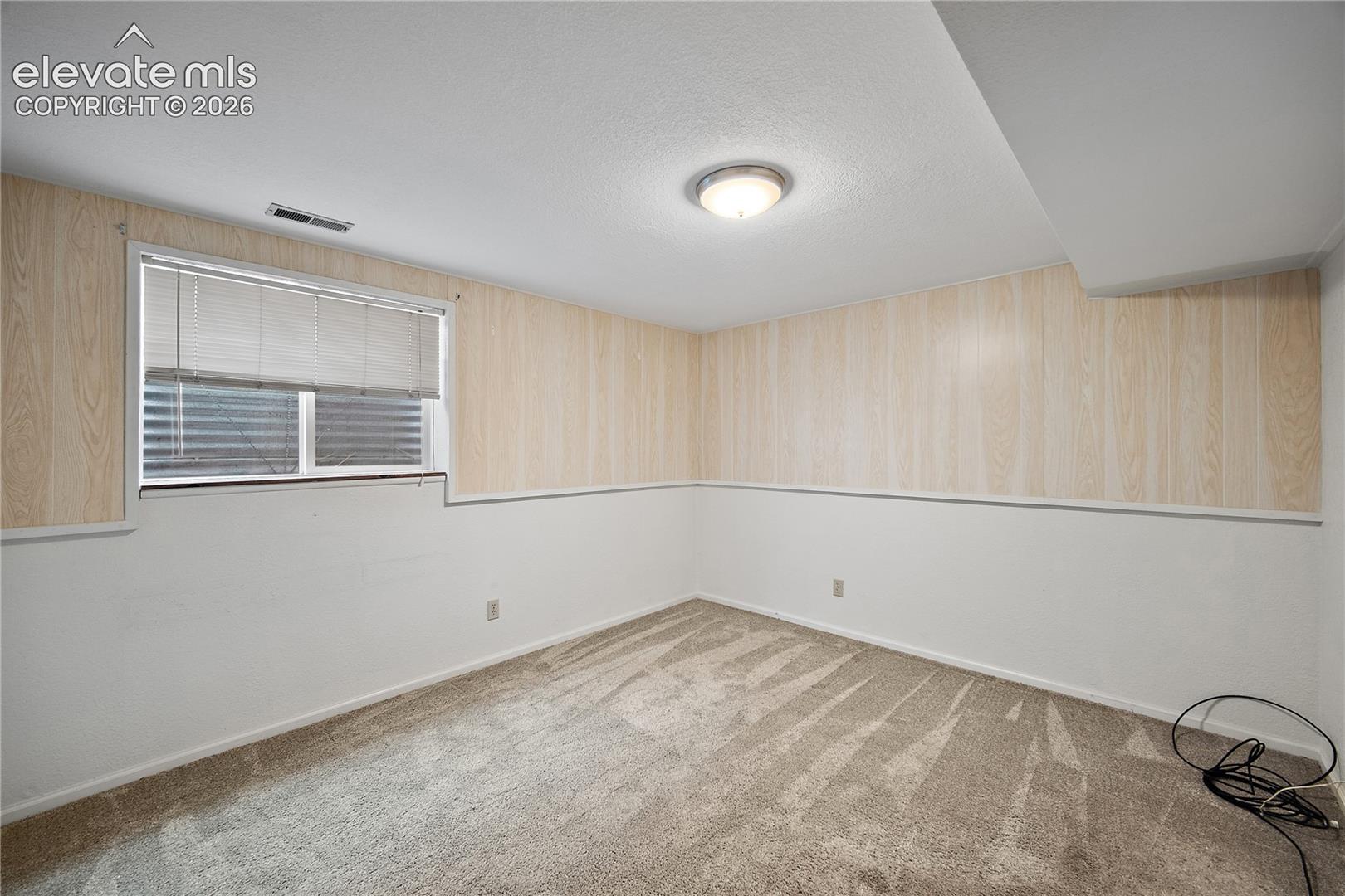 Basement bedroom.