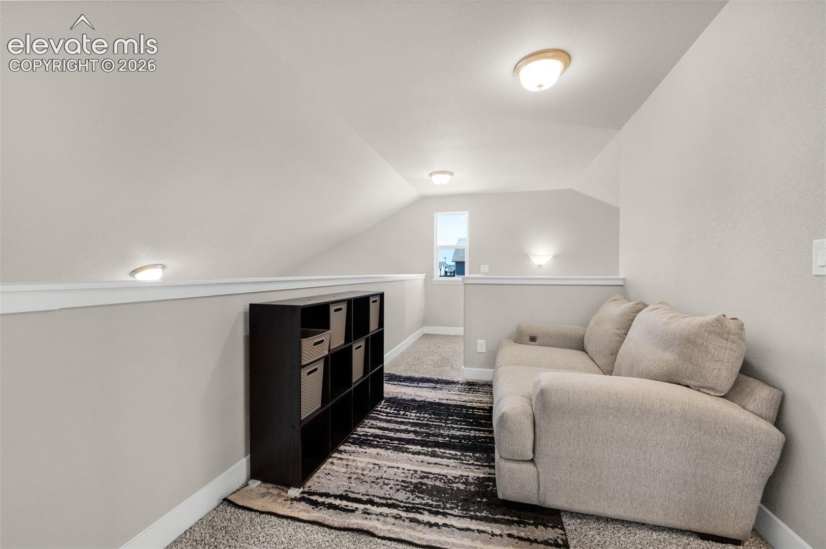 Loft looks down over living room