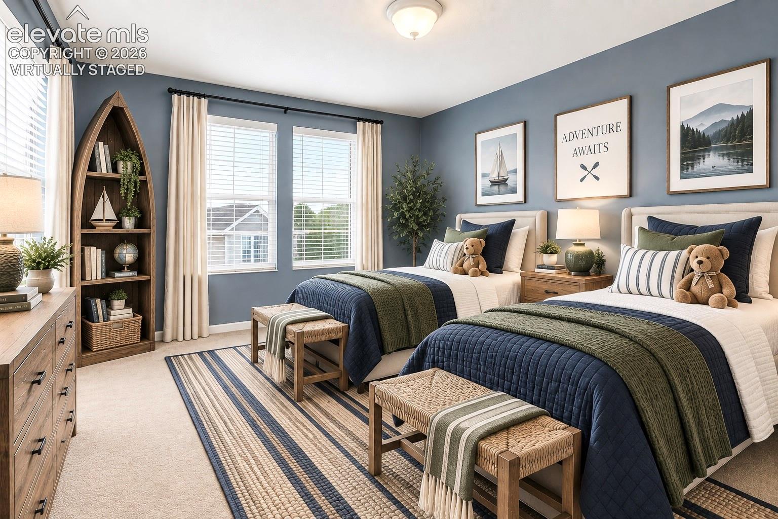 *Virtually Staged* Bedroom #2 on Upper Level