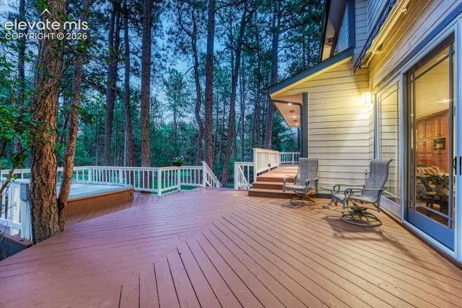 extended deck that reaches the dining room