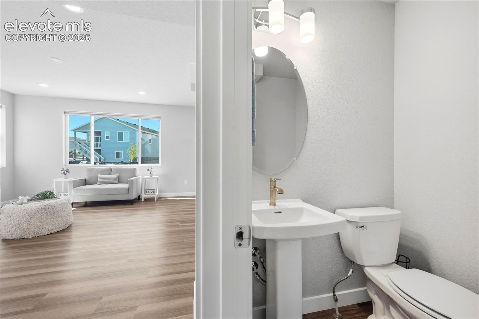 1/2 bath on the main for guests
