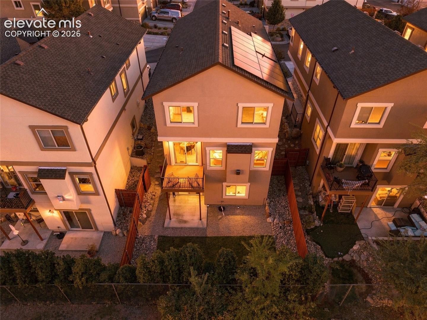 Aerial at twilight