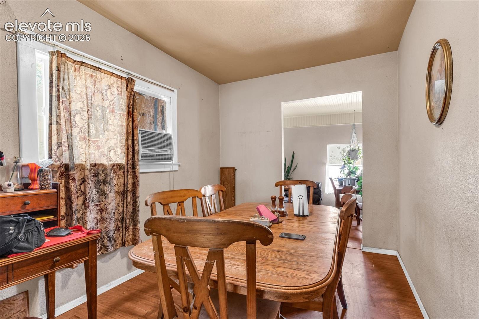 Wood-finish flooring throughout