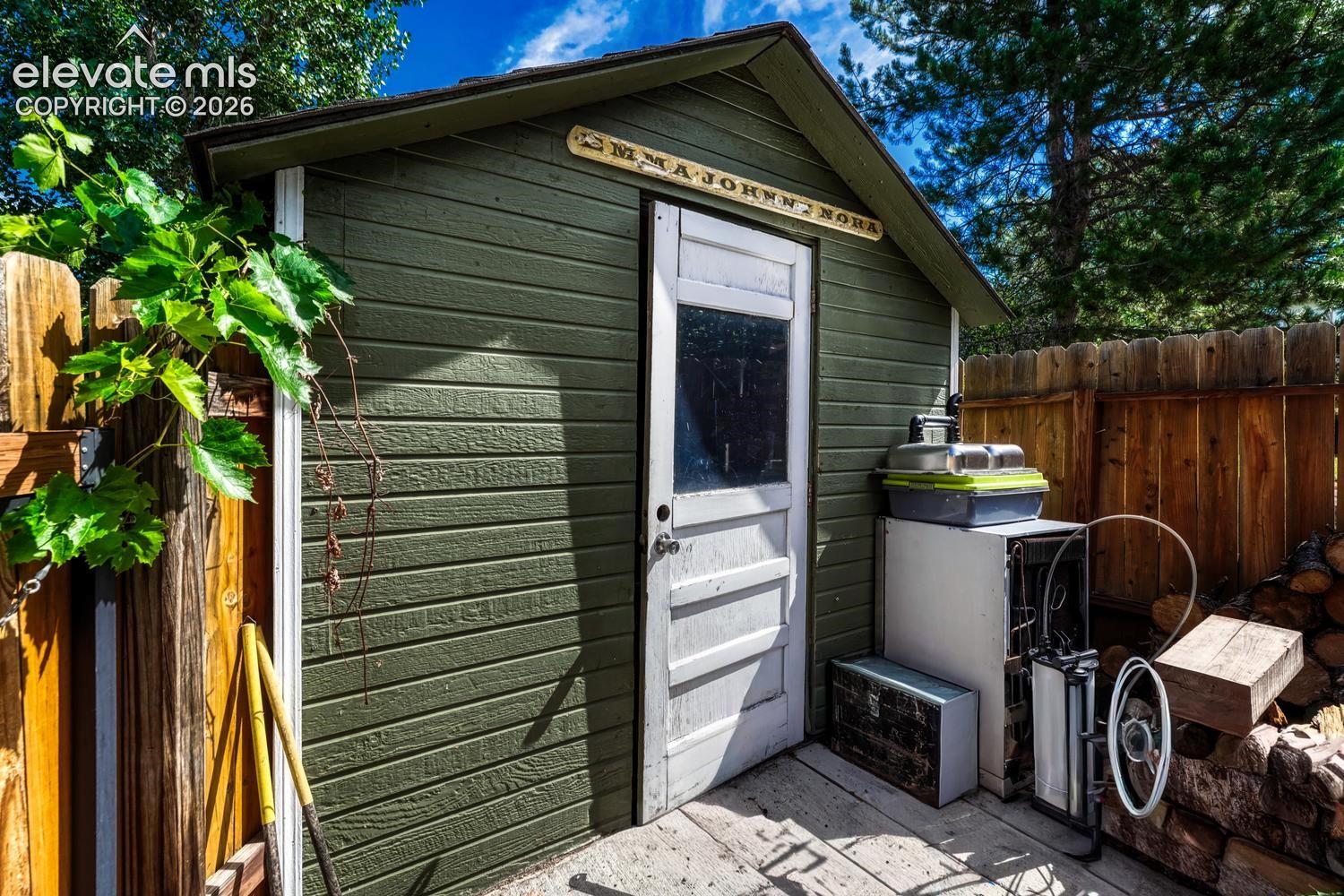 Garden shed.