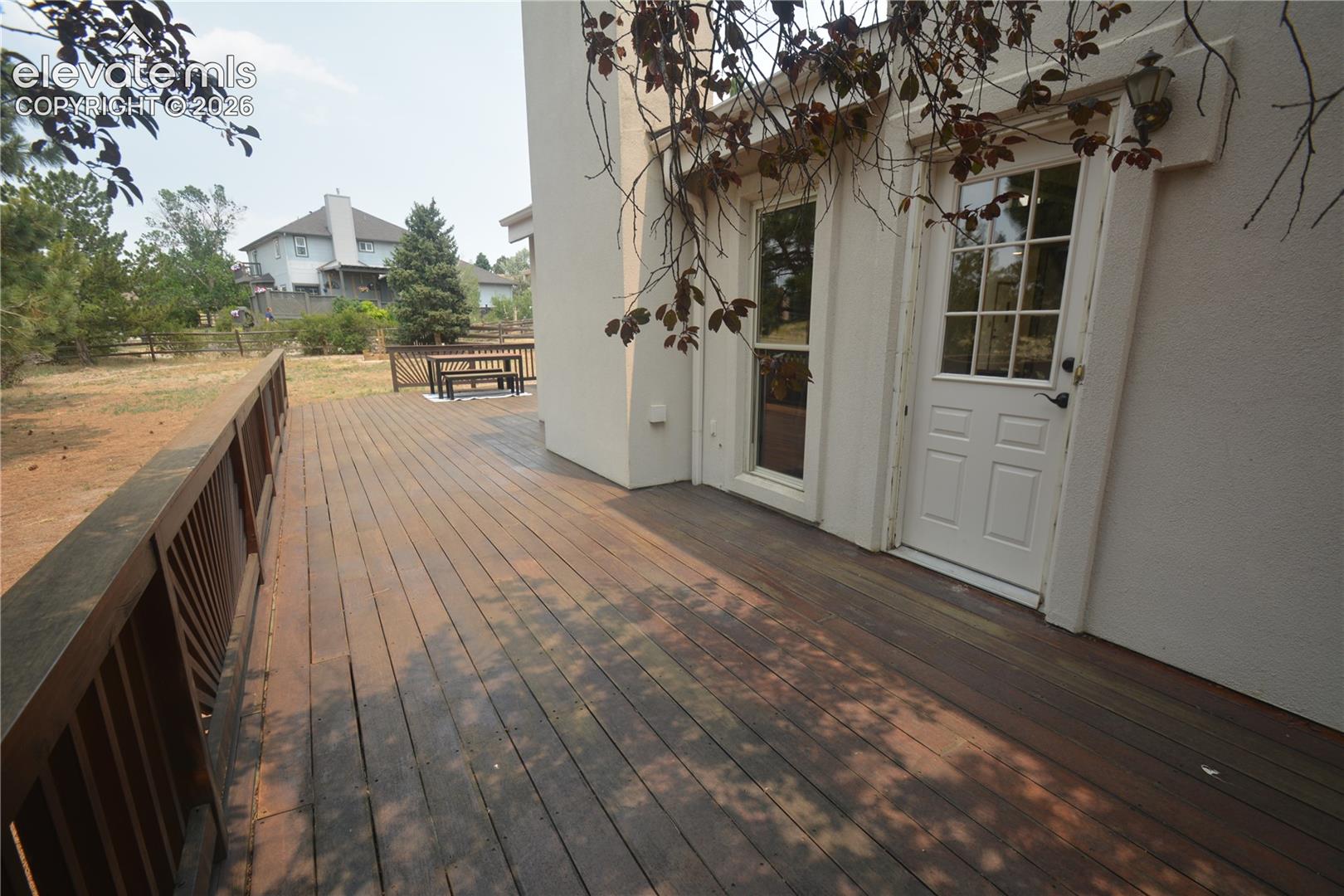 reverse angle looking back toward the 16x17 portion of the deck