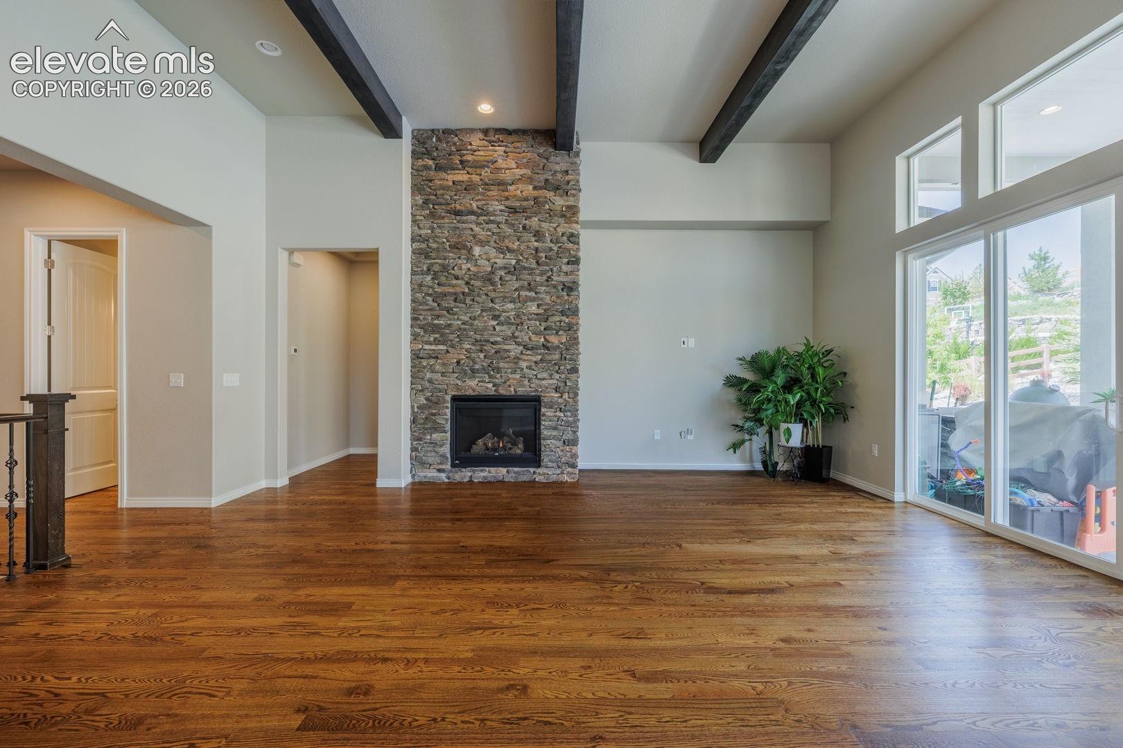 Great room with walk out to back yard and grilling area.