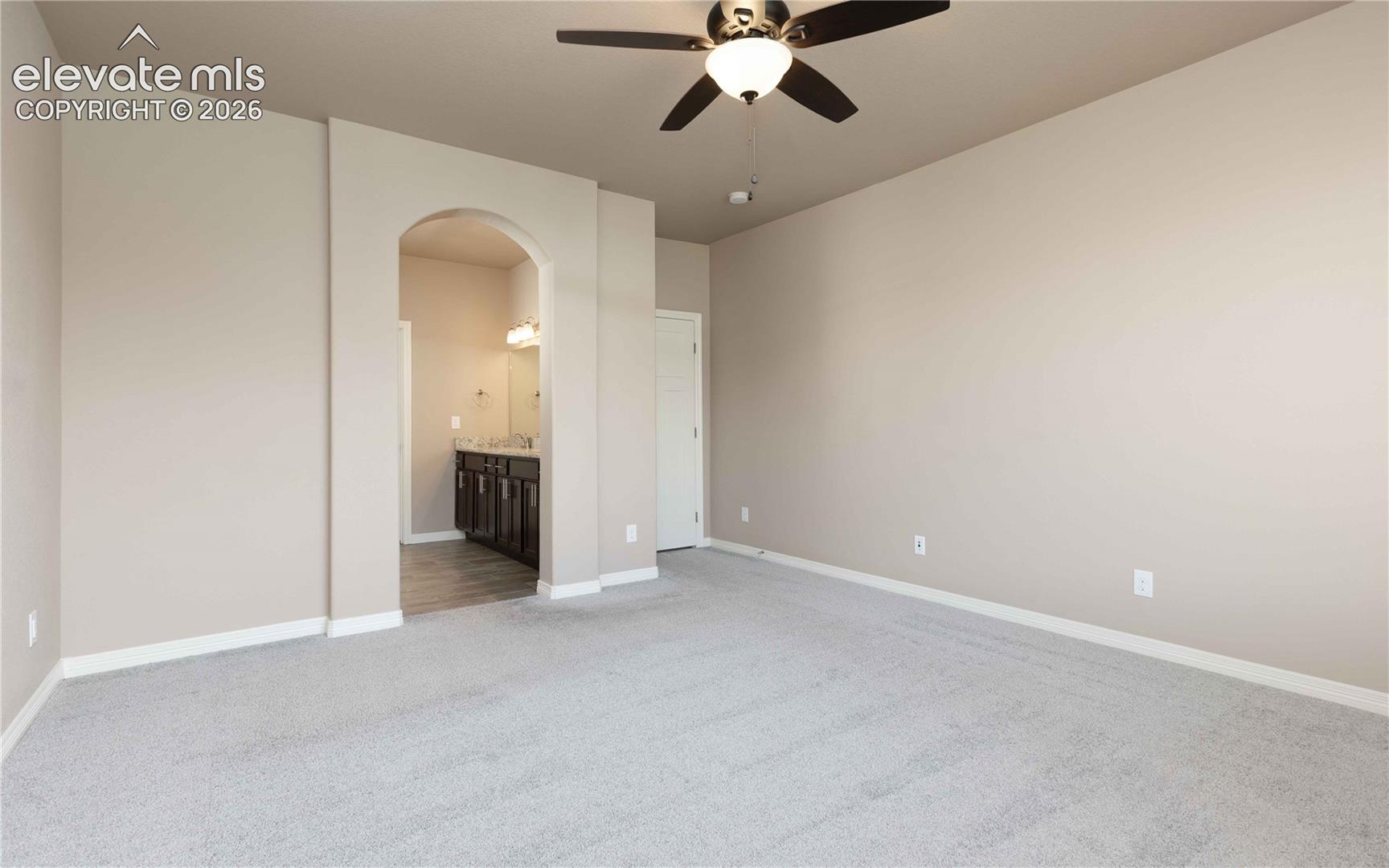Leads to the connected bathroom and walk in closet